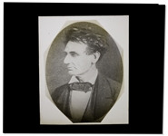 Abraham Lincoln Magic Lantern Slide -- The Tousled Hair Photo